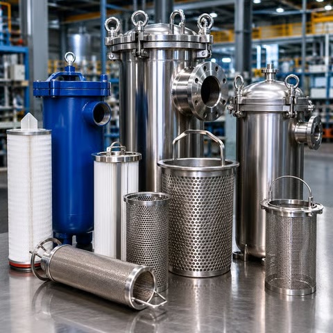 Filtros y canastillas industriales de acero inoxidable