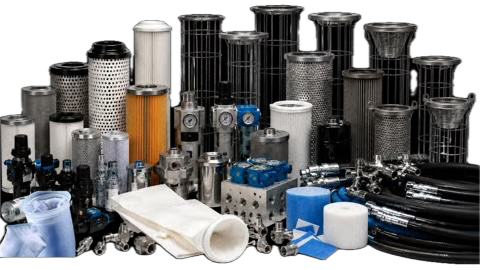 Colección de filtros industriales, componentes hidráulicos y neumáticos de TFESI